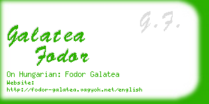 galatea fodor business card